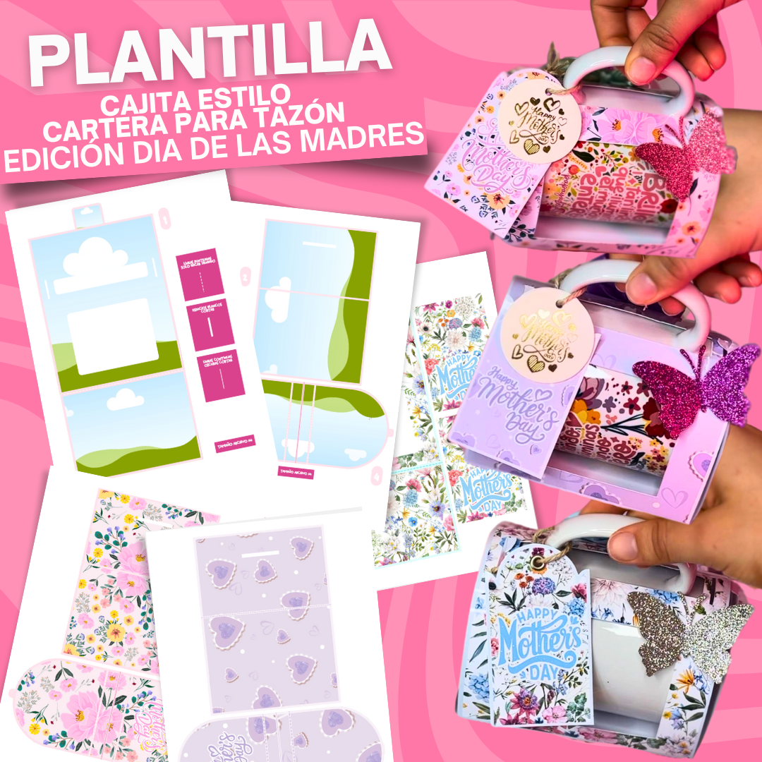 Caja para Tazón Estilo Cartera - Día de la Madre