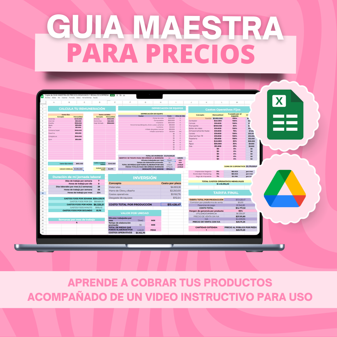 Guía Maestra de Precios (Plantilla)